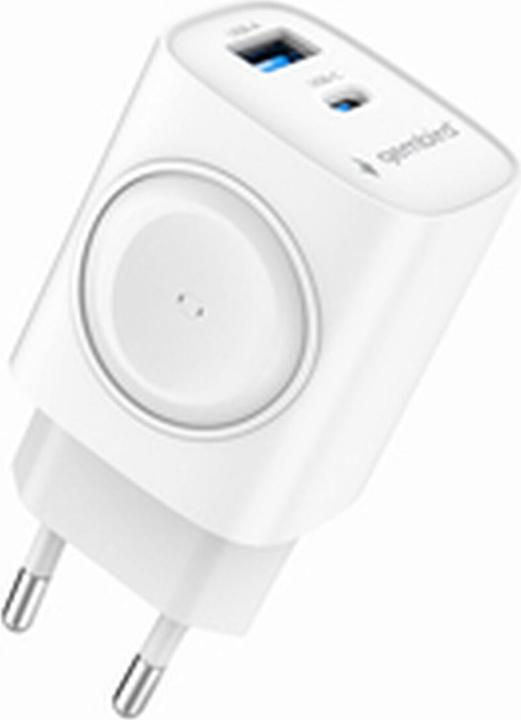 Actual product image Gembird 2-in-1 20 W Apple Watch and Phone Fast Charger | TA-UC-PDQCW20-01-W (20 W, 2 ports)