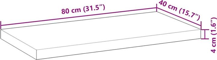 Actual product image vidaXL Tischplatte (80 x 40 cm)