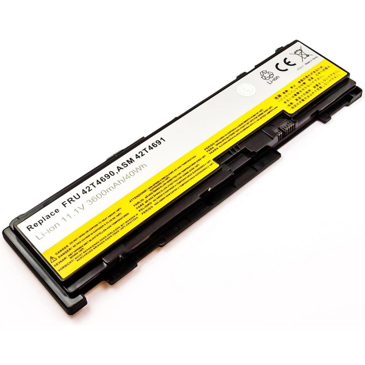 CoreParts MBI2106 Notebook-Ersatzteil Akku (6 Zellen, 3600 mAh), Notebook Akku, Schwarz
