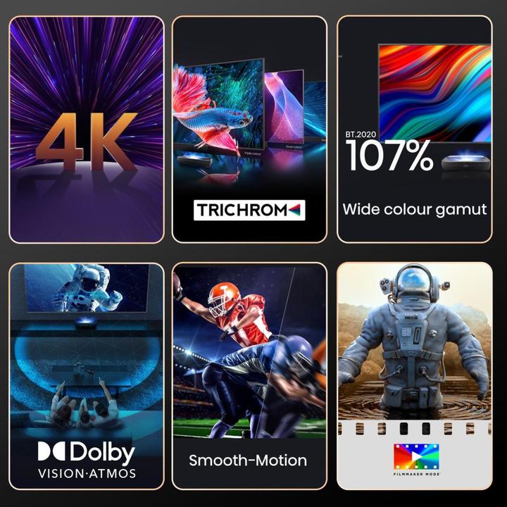 Actual product image Hisense 100L9HD incl. 100" ALR Daylight screen (4K, 3000 lm, 0.25:1)