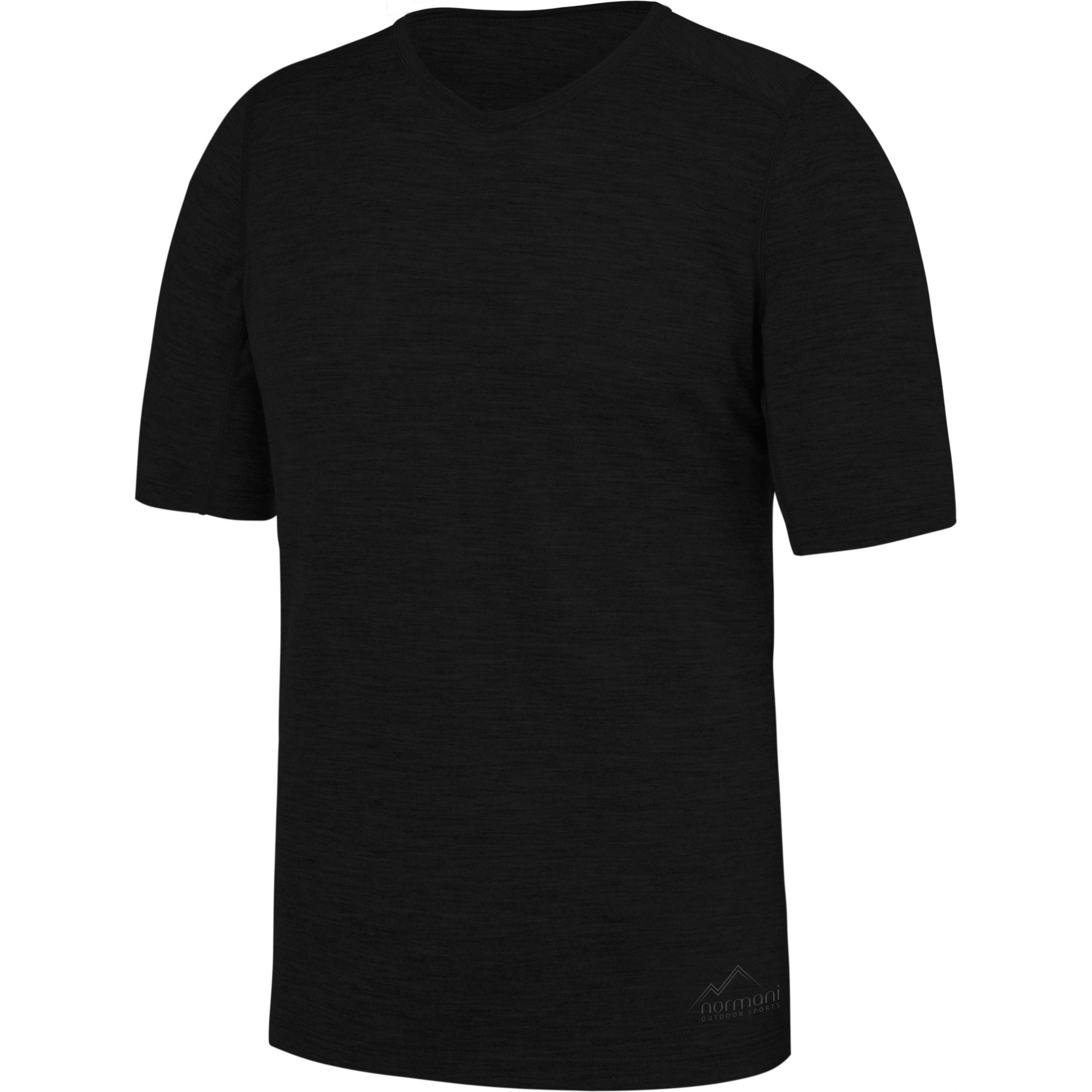 Thumbnail - Normani, Herren, Shirt, Herren Merino T-Shirt „Delamere" - 9657, Schwarz, (XL)