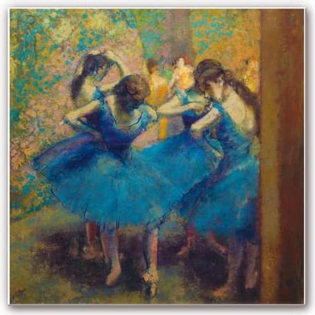 Image du produit Trenddeko Degas - Les danseuses bleues (50 x 50 cm)