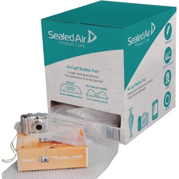 Sealed Air, Verpackungsmaterial, Bobleplast Luftkappe, Rolle im Karton, 30 cm x 40 m