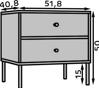 Produktbild ADRK Furniture Tili Nachttisch