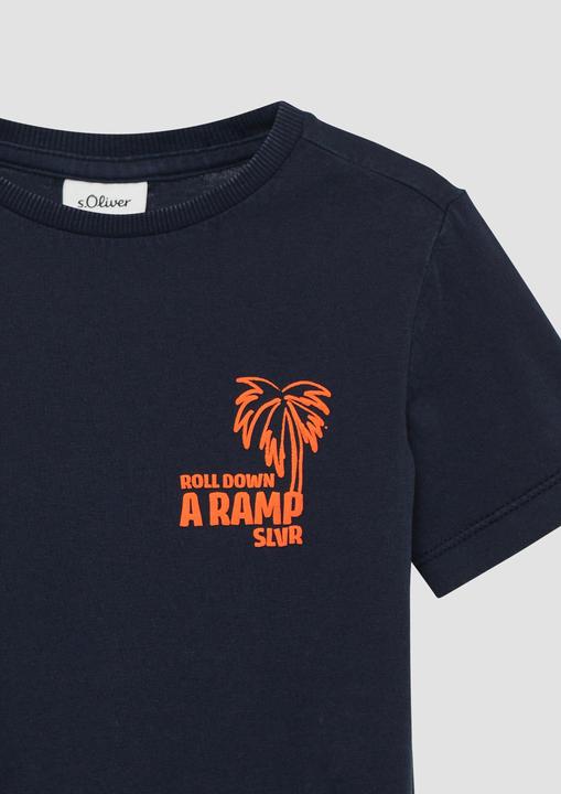 Produktbild S.Oliver T-Shirt T-Shirt mit Print und Wascheffekt (128, 134)