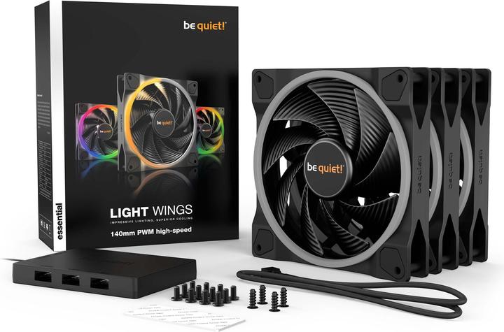 Actual product image be quiet! Light Wings (140 mm, 3 x)