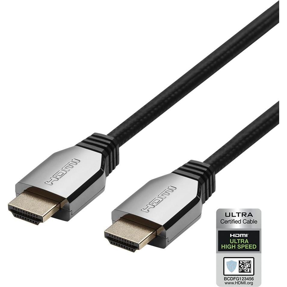 Deltaco 00100034 HDMI cable HDMI Type A (Standard) Black (2 m, HDMI), Video Kabel