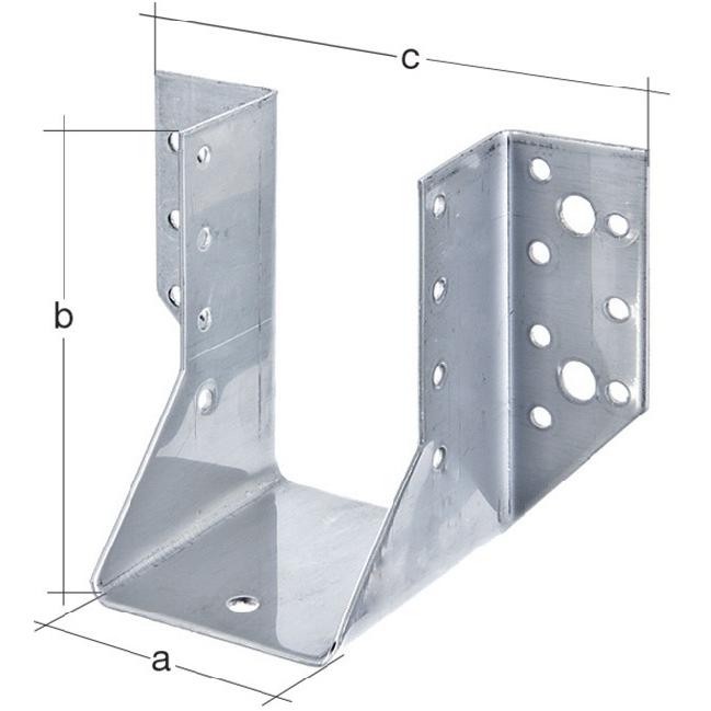 GAH, Baubeschläge + Holzverbinder, Balkenschuh Typ A 80/120 2 mm ETA-08/0171 Stahl sendzimirverzinkt (Balkenschuh, 50 St...