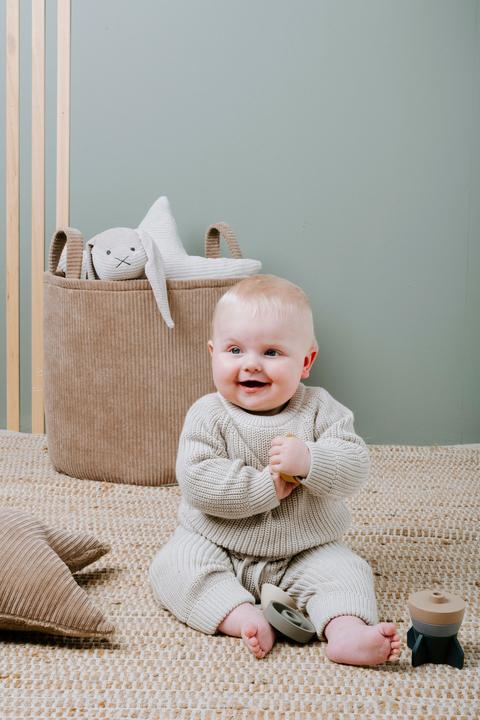 Actual product image Baby's only Storage basket Sense pebble grey - Ø38 cm