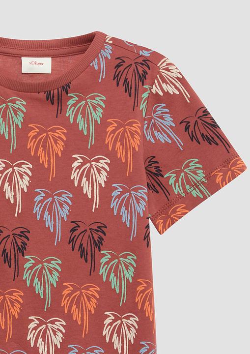 Actual product image S.Oliver T-Shirt T-Shirt aus Baumwolle mit All-over-Print (116, 122)