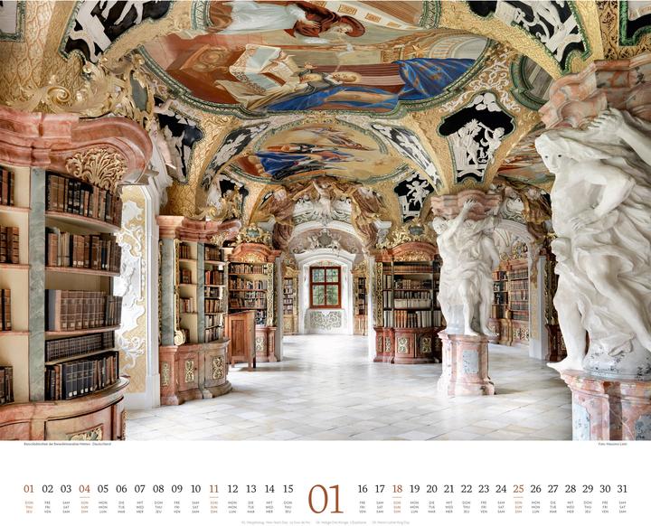 Image du produit Welt der Bücher - Bibliotheken-Kalender 2026 (54 x 48 cm)