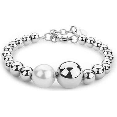 Brosway, Armschmuck, Damen Kugelarmband mit Kunstperle Perfekt Bpc11