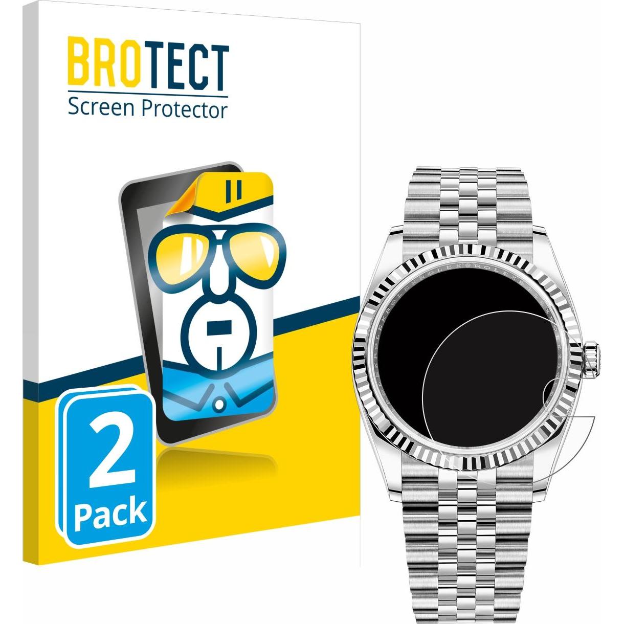 BROTECT Schutzfolie Displayschutz Klar, Smartwatch Schutzfolie, Transparent