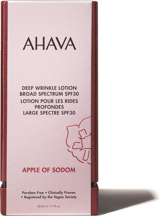 Actual product image Ahava APPLE OF SODOM Deep Wrinkle Lotion - Advanced Wrinkle Reduction SPF 30 (50 ml, Day cream, SPF 30)