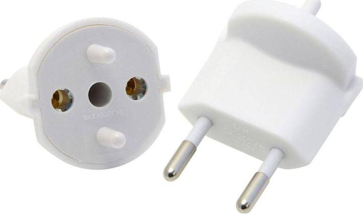 Actual product image Max Hauri T12/Schuko Fix-Adapter (Type 12, CEE 7/7)
