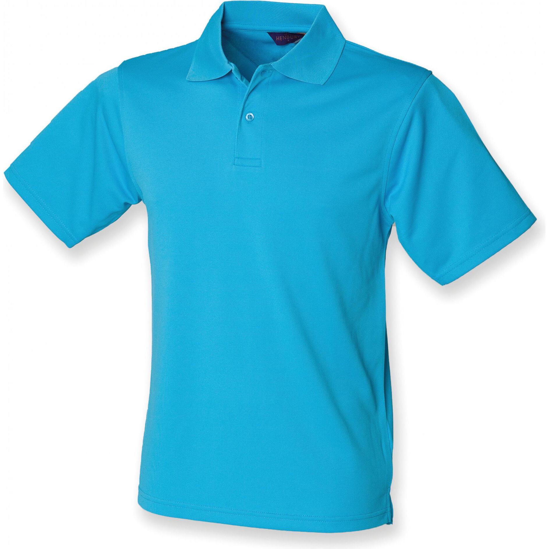 Henbury, Herren, Shirt, Cool Plus, Türkis, (3XL)