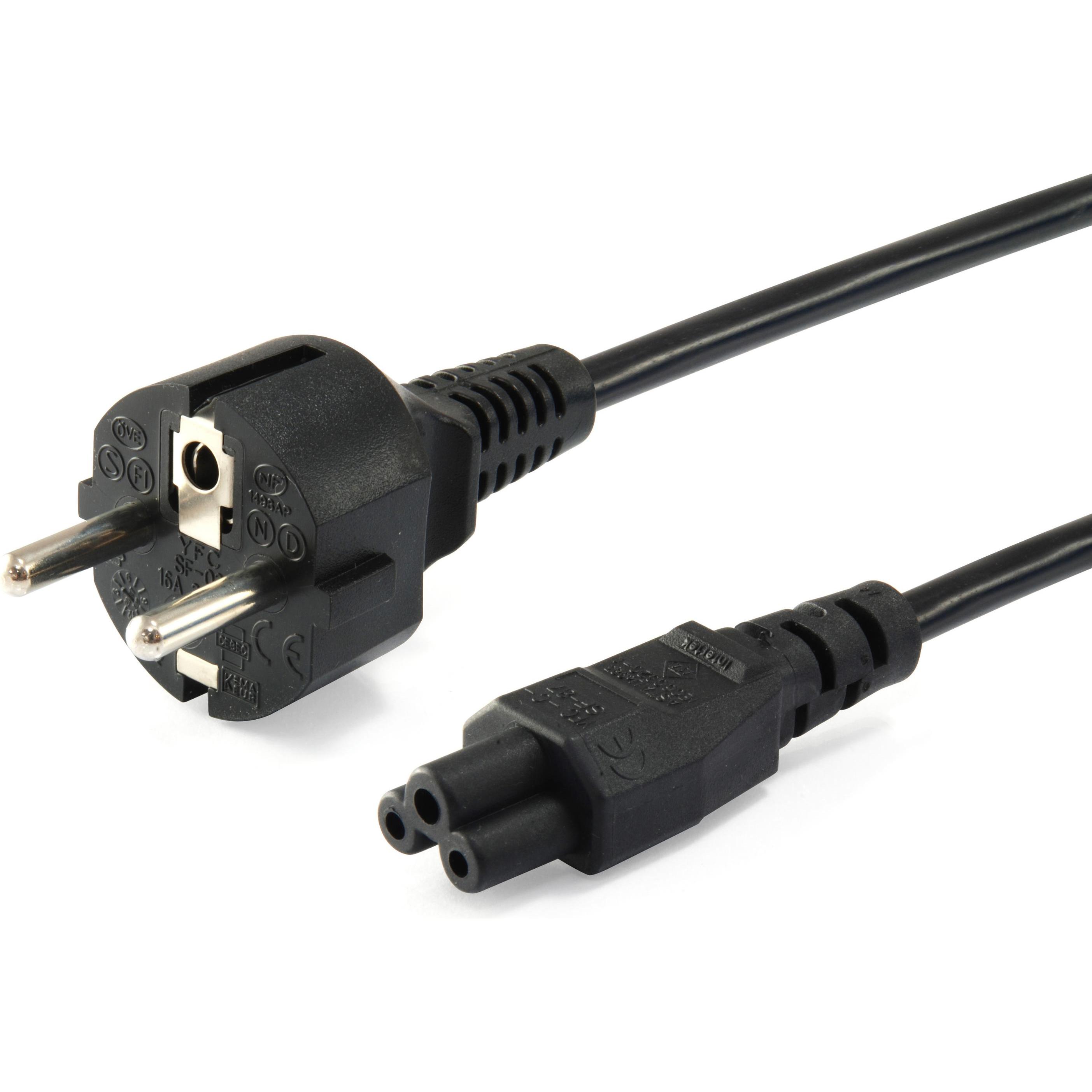 equip 3-Pol Netzkabel für Notebooks und Monitore 1,8m (1.80 m), Stromkabel