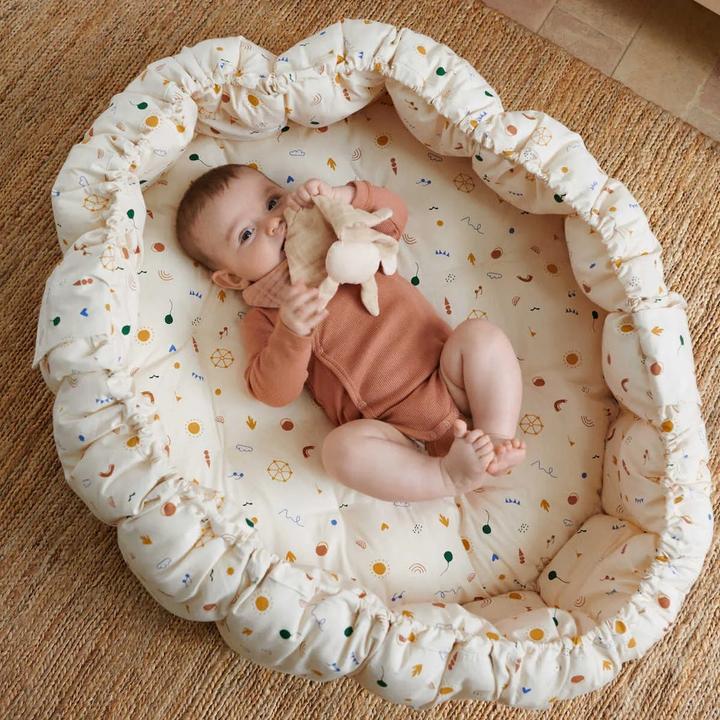 Produktbild Liewood Ola 2 in 1 Babynest Playmat Streifen Tuscany Rose