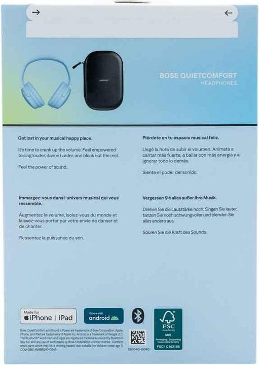 Produktbild Bose QuietComfort (ANC, 24 h, Kabellos, Kabelgebunden)