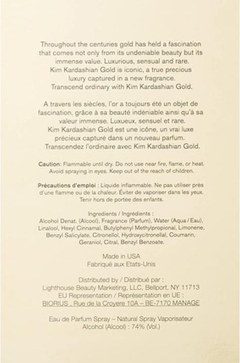 Actual product image Kim Kardashian Gold (Eau de parfum, 100 ml)