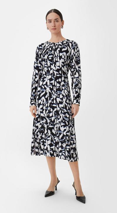 Produktbild Comma Kleid Fliessendes Maxikleid mit All-over-Print (40)