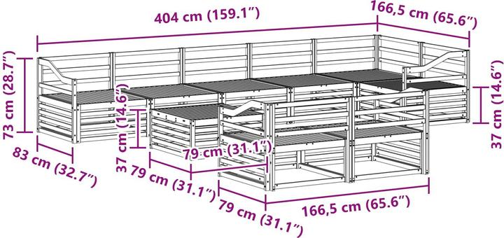 Produktbild vidaXL Outdoor-Sofa