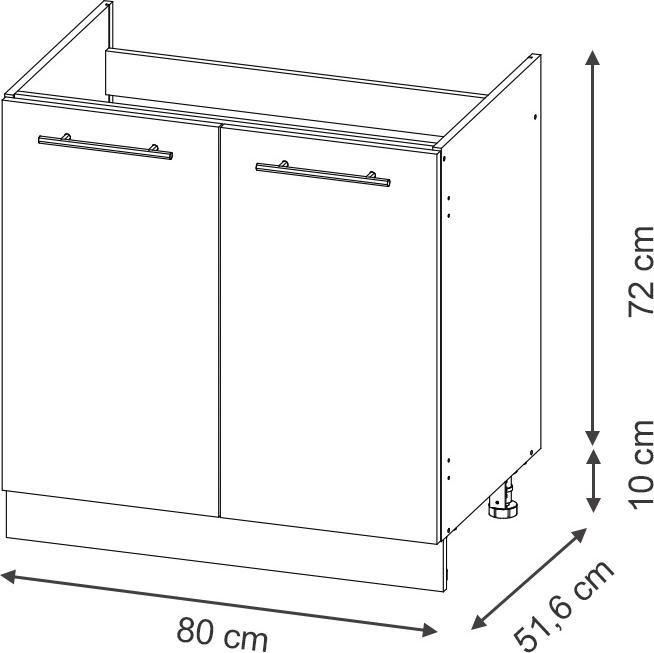 Produktbild Vicco Küchenschränke Fame-Line (80 x 60 x 82 cm)