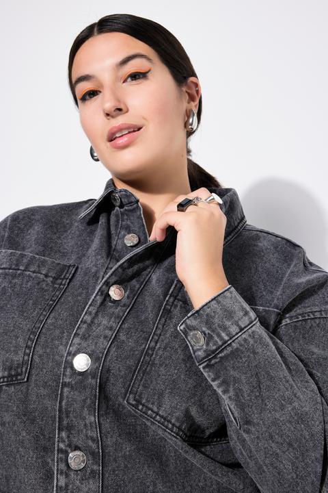 Produktbild Studio Untold Jeanshemd, oversized, Hemdkragen, Langarm (50, 52)