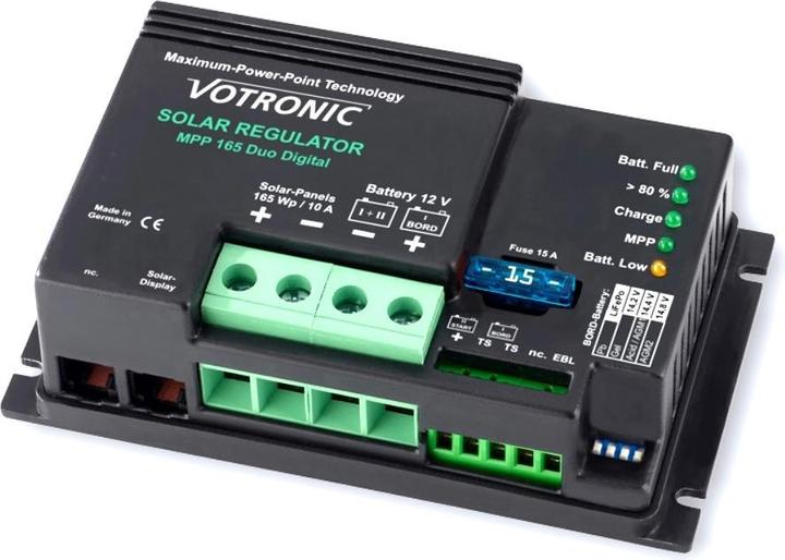 Produktbild Votronic 11710 MPP 165 Duo Digital (Marine Version) 10A MPPT Dual Solarladeregler 12V