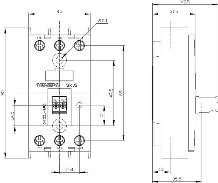 Actual product image Siemens SSR, 3ph,30A