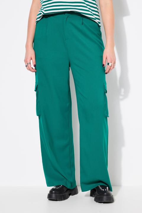 Produktbild Studio Untold Cargohose, High Waist, Wide Legs, teilelastischer Bund, Cargotaschen (50)
