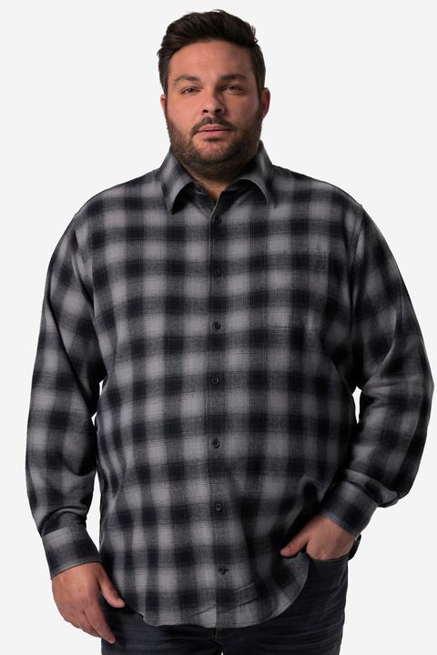Produktbild John F. Gee Karo-Flanellhemd, Langarm, Kentkragen, Modern Fit (3XL)