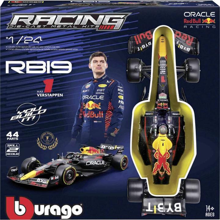 Actual product image Bburago Red Bull F1 RB19 1/24 Kit Verstappen 2024