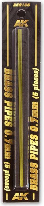 Actual product image AK Interactive BRASS PIPES 0.7mm, 5 units