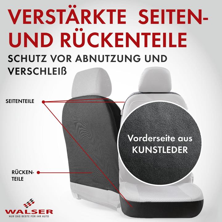 Actual product image Walser Car seat cover 2 front seat covers Soft Nappa, car seat covers for normal seats