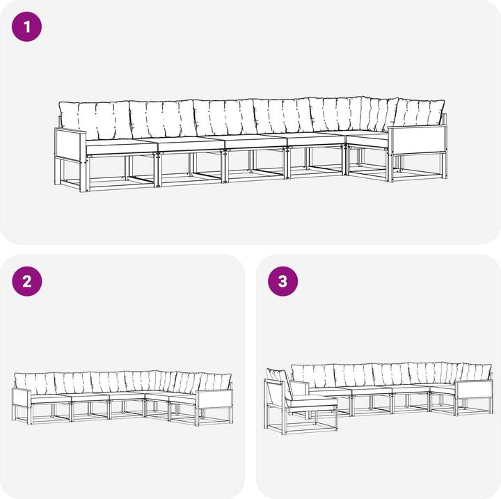 Produktbild vidaXL Outdoor-Sofa