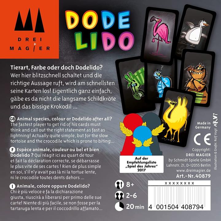 Actual product image Drei Magier Spiele Dodelido (German, French, Italian, English)