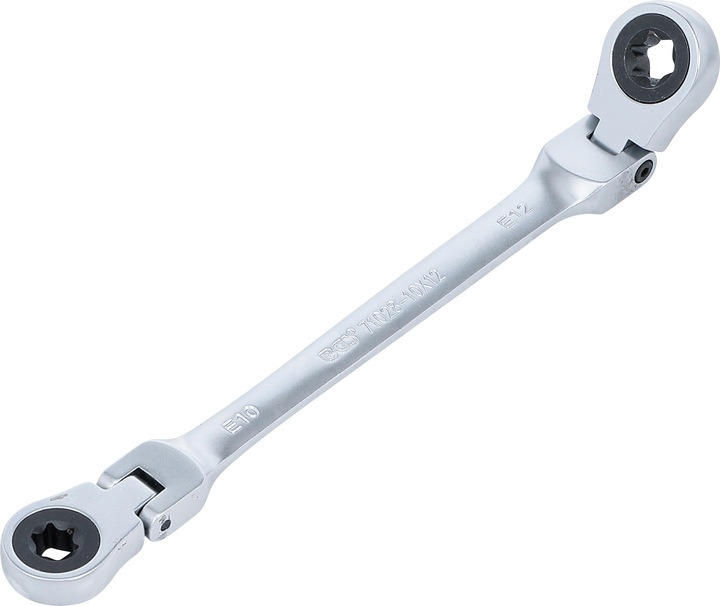 BGS Double Ratchet Ring Spanner | adjustable | with E-Type Ring Heads | E10 x E12