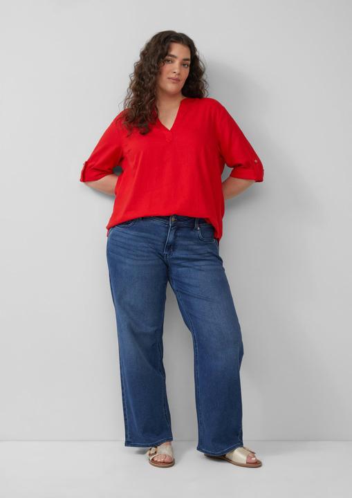 Image du produit S.Oliver Bluse Leinenmix-Bluse mit Turn-up (48)