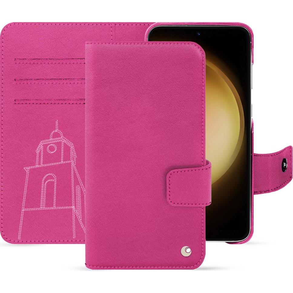 Noreve Lederschutzhülle Samsung Galaxy S23+ (Samsung Galaxy S23+), Smartphone Hülle, Rosa