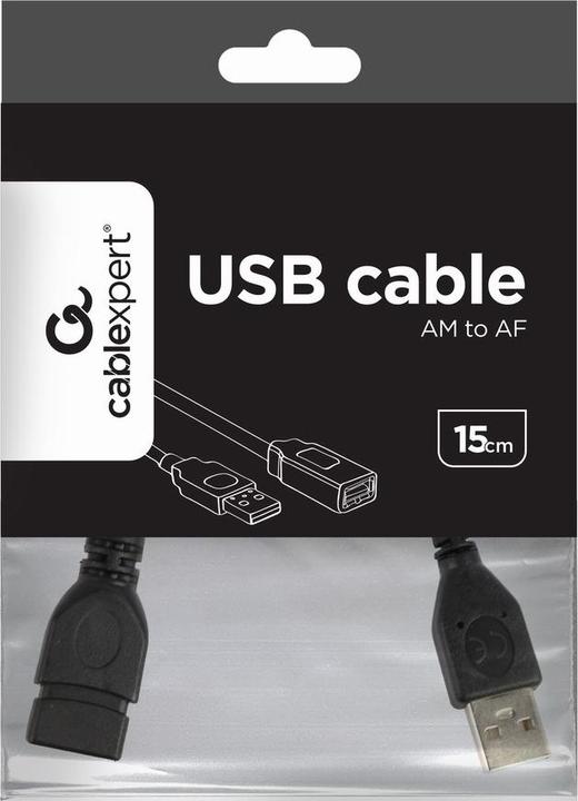 Produktbild Gembird CABLE USB2 EXTENSION AM-AF/CCP-USB2-AMAF-0.15M (0.15 m, USB 2.0)