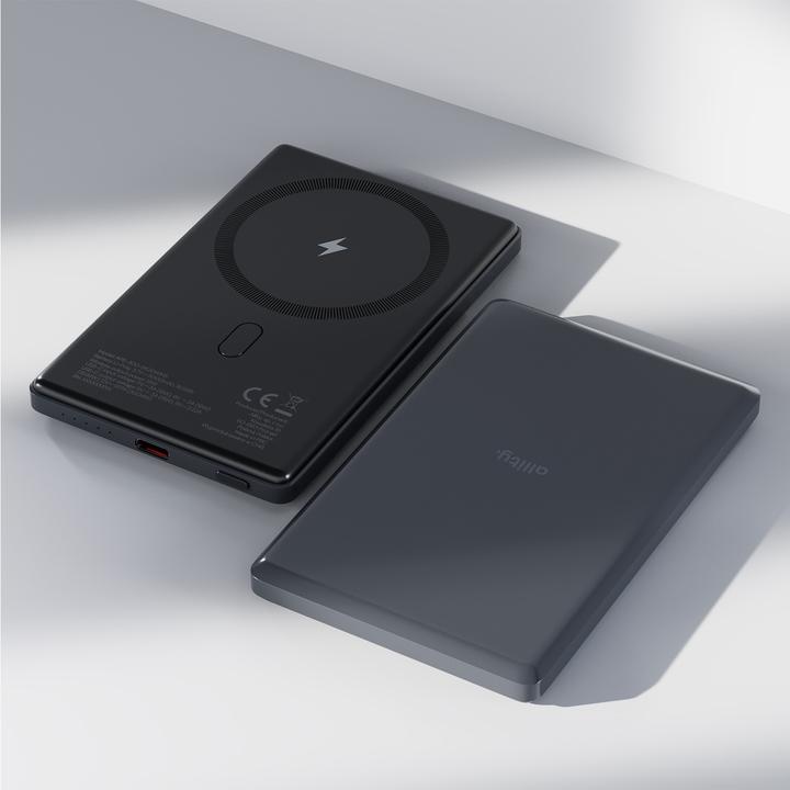 Actual product image Allity wireless power bank APB-300 PD QC 20W 5000 mAh magnetic gray (5000 mAh, 20 W, 18.50 Wh)