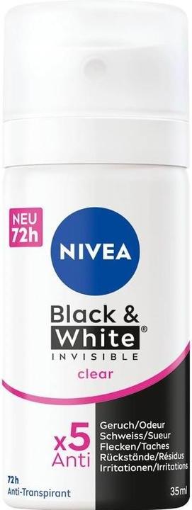 Produktbild NIVEA Black & White Invisible Clear Spray mini (Spray, 35 ml)