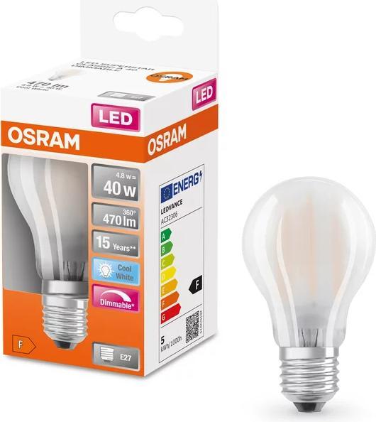 Actual product image Osram Superstar Classic A (E27, 4.80 W, 470 lm, 1 x, F)