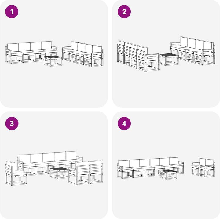 Produktbild vidaXL Gartensofa-set