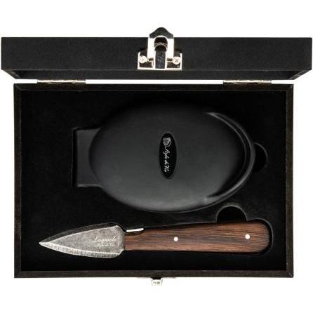 Laguiole Coltello Oyster Wenge Black Stonewash SET SdV, Posate, Nero