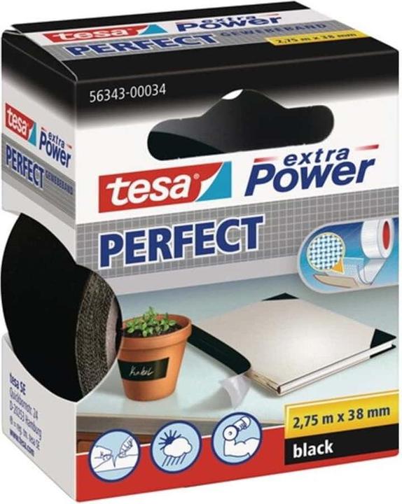 Actual product image tesa EXTRA POWER PERFECT fabric tape, fabric-reinforced duct tape (38 mm)