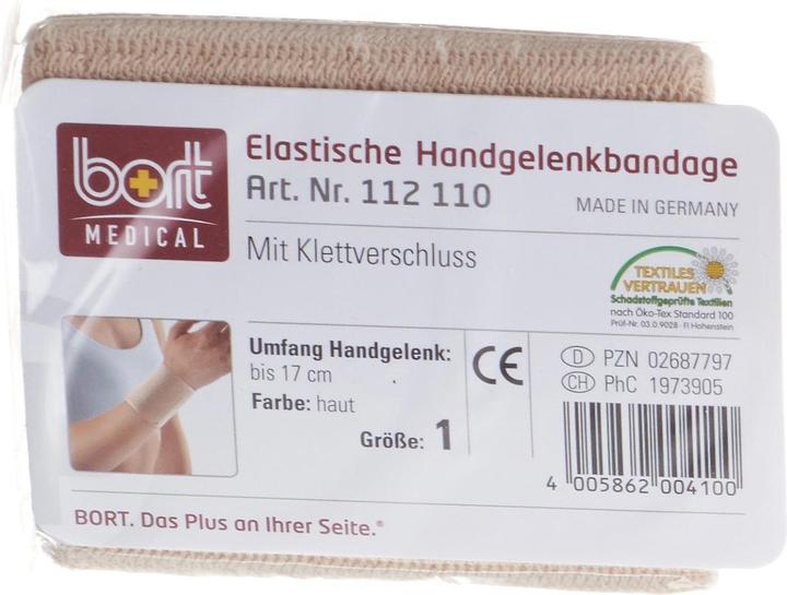 Image du produit Bort Medical Bandage de poignet Velcro 8cm Gr1 -17cm peauf (1)