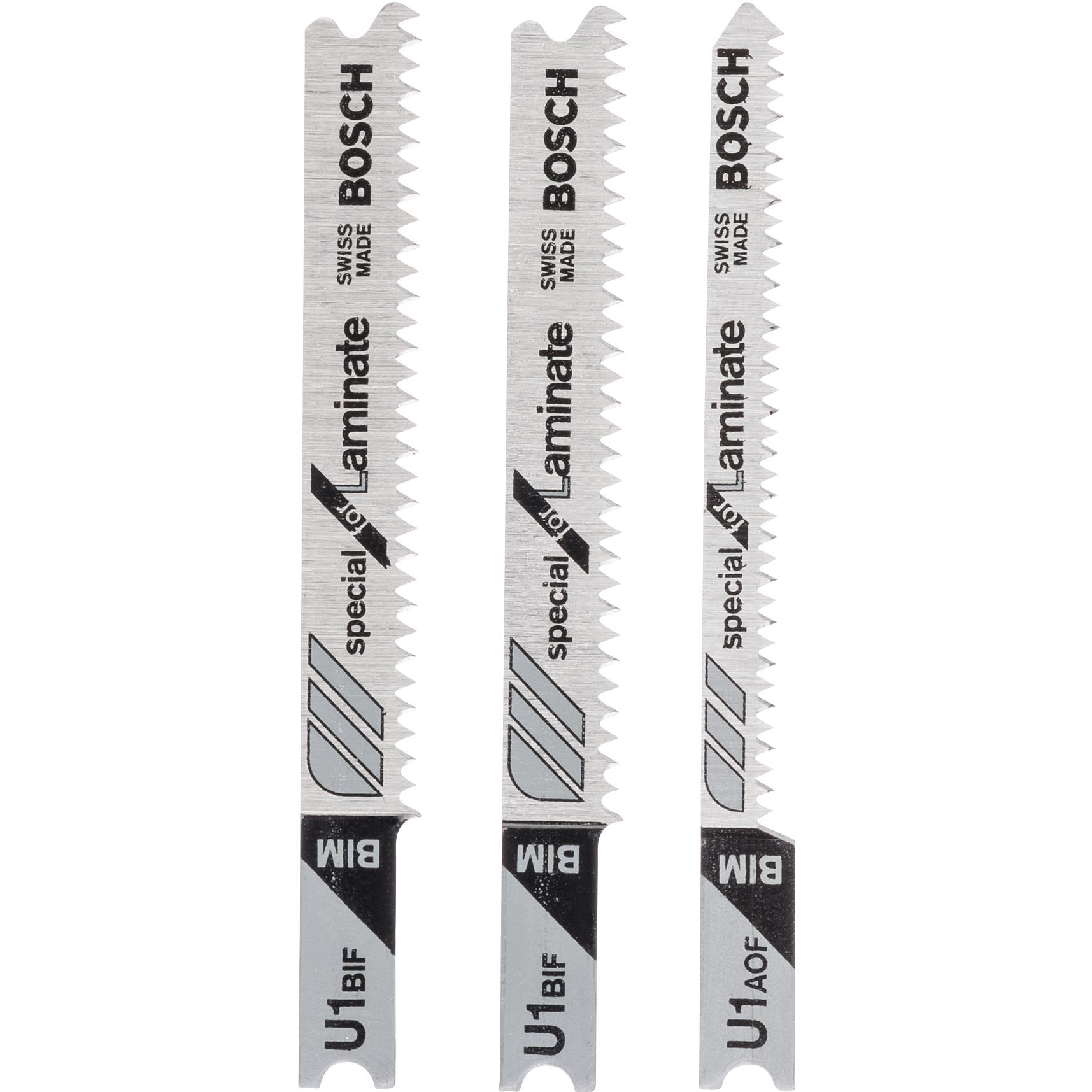Bosch Zubehör, Lama, Set di 3 lame per seghetto alternativo con attacco a U U 1 BIF (2x) U 1 AOF