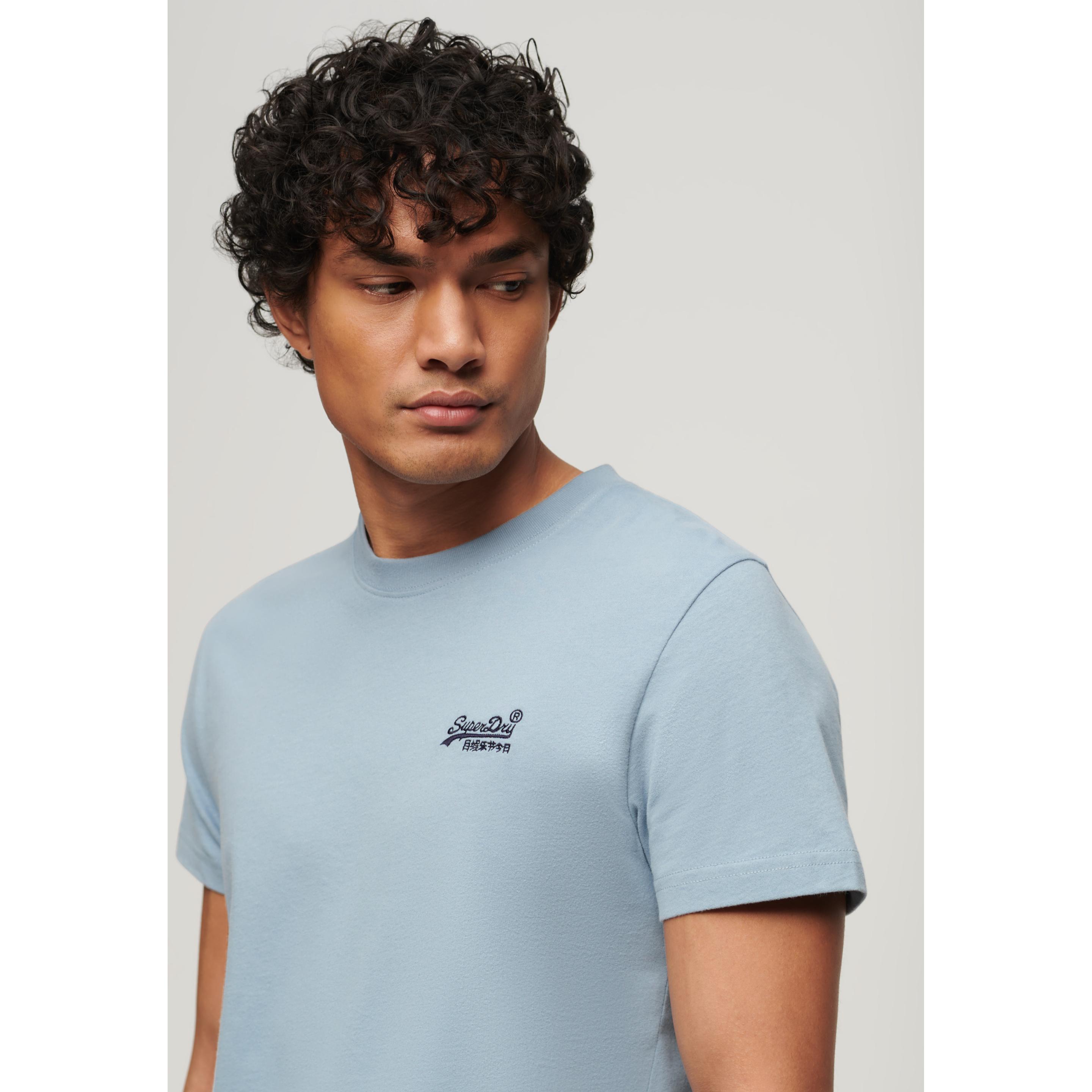 Thumbnail - Superdry, Herren, Shirt, Essential Logo Emb Tee, Blau, (S)